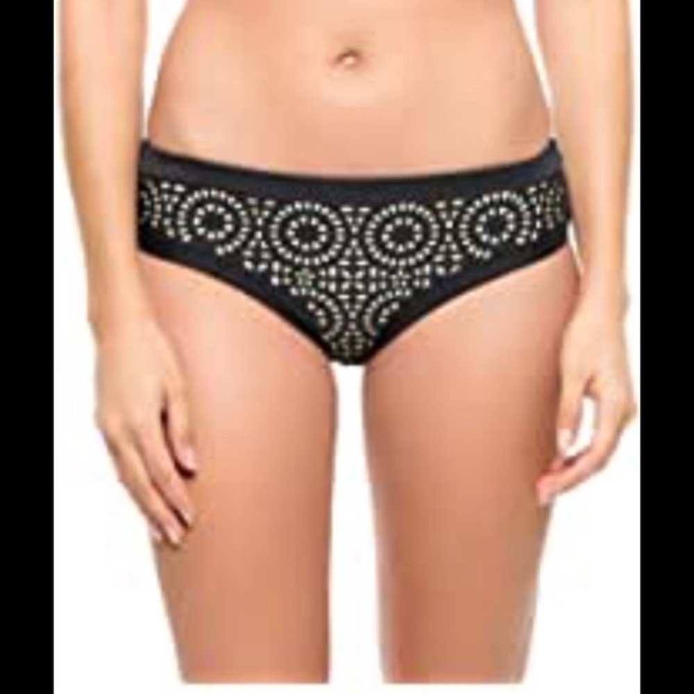 LAST ONE!!  Cleobella Turquoise Jet Black Bikini Top and Bottom: Medium NWT - Picture 5 of 6